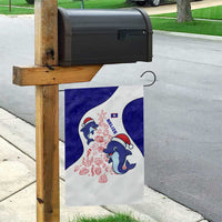 Belize Christmas Garden Flag with Santa Dolphins Coral Reef and Ocean Holiday Theme - Wonder Print Shop