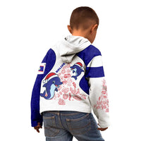 Belize Christmas Kid Hoodie with Santa Dolphins Coral Reef and Ocean Holiday Theme - Wonder Print Shop
