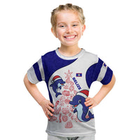 Belize Christmas Kid T Shirt with Santa Dolphins Coral Reef and Ocean Holiday Theme - Wonder Print Shop