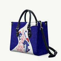 Belize Christmas Leather Bag with Santa Dolphins Coral Reef and Ocean Holiday Theme - Wonder Print Shop