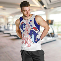 Belize Christmas Men Tank Top with Santa Dolphins Coral Reef and Ocean Holiday Theme - Wonder Print Shop