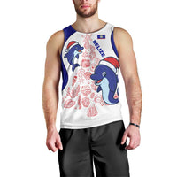 Belize Christmas Men Tank Top with Santa Dolphins Coral Reef and Ocean Holiday Theme - Wonder Print Shop