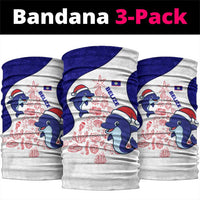 Belize Christmas Neck Gaiter with Santa Dolphins Coral Reef and Ocean Holiday Theme - Wonder Print Shop