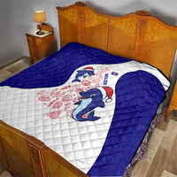 Belize Christmas Quilt with Santa Dolphins Coral Reef and Ocean Holiday Theme - Wonder Print Shop