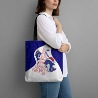 Belize Christmas Tote Bag with Santa Dolphins Coral Reef and Ocean Holiday Theme - Wonder Print Shop