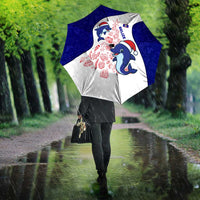 Belize Christmas Umbrella with Santa Dolphins Coral Reef and Ocean Holiday Theme - Wonder Print Shop