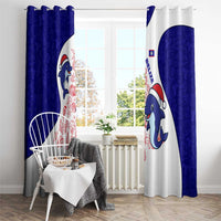 Belize Christmas Window Curtain with Santa Dolphins Coral Reef and Ocean Holiday Theme - Wonder Print Shop