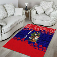 Belize Christmas Area Rug with Santa Toucan Palm Tree and Tribal Holiday Pattern - Wonder Print Shop