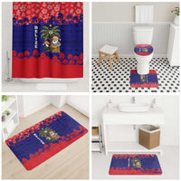 Belize Christmas Bathroom Set with Santa Toucan Palm Tree and Tribal Holiday Pattern - Wonder Print Shop