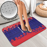 Belize Christmas Bathroom Set with Santa Toucan Palm Tree and Tribal Holiday Pattern - Wonder Print Shop