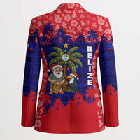 Belize Christmas Blazer with Santa Toucan Palm Tree and Tribal Holiday Pattern - Wonder Print Shop