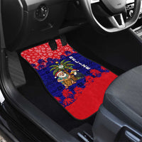 Belize Christmas Car Mats with Santa Toucan Palm Tree and Tribal Holiday Pattern - Wonder Print Shop