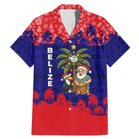 Belize Christmas Family Matching Mermaid Dress and Hawaiian Shirt with Santa Toucan Palm Tree and Tribal Holiday Pattern - Wonder Print Shop