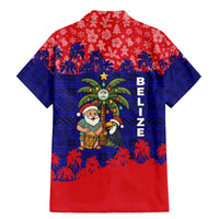 Belize Christmas Family Matching Mermaid Dress and Hawaiian Shirt with Santa Toucan Palm Tree and Tribal Holiday Pattern - Wonder Print Shop