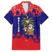 Belize Christmas Family Matching Puletasi and Hawaiian Shirt with Santa Toucan Palm Tree and Tribal Holiday Pattern - Wonder Print Shop