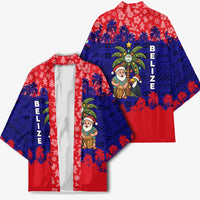 Belize Christmas Kimono with Santa Toucan Palm Tree and Tribal Holiday Pattern - Wonder Print Shop