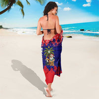 Belize Christmas Sarong with Santa Toucan Palm Tree and Tribal Holiday Pattern - Wonder Print Shop