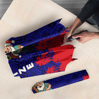 Belize Christmas Umbrella with Santa Toucan Palm Tree and Tribal Holiday Pattern - Wonder Print Shop