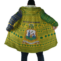 Saint Vincent and the Grenadines Christmas Cloak with Gingerbread Boy Palm Tree and Traditional Pattern - Wonder Print Shop