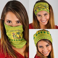 Saint Vincent and the Grenadines Christmas Neck Gaiter with Gingerbread Boy Palm Tree and Traditional Pattern - Wonder Print Shop