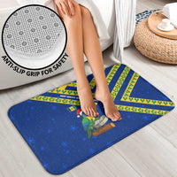 Saint Vincent and the Grenadines Christmas Bathroom Set with Parrot Playing Steelpan and Tropical Pattern Design - Wonder Print Shop