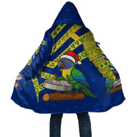Saint Vincent and the Grenadines Christmas Cloak with Parrot Playing Steelpan and Tropical Pattern Design - Wonder Print Shop