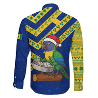 Saint Vincent and the Grenadines Christmas Family Matching Short Sleeve Bodycon Dress and Hawaiian Shirt with Parrot Playing Steelpan and Tropical Pattern Design - Wonder Print Shop