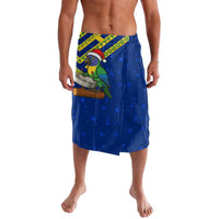 Saint Vincent and the Grenadines Christmas Lavalava with Parrot Playing Steelpan and Tropical Pattern Design - Wonder Print Shop