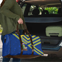 Saint Vincent and the Grenadines Christmas Travel Bag with Parrot Playing Steelpan and Tropical Pattern Design - Wonder Print Shop