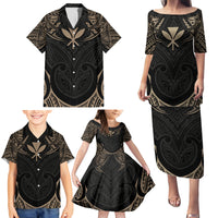 Polynesian Hawaii Tattoo Family Matching Puletasi Dress and Hawaiian Shirt - Wonder Print Shop