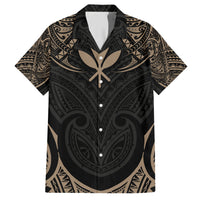 Polynesian Hawaii Tattoo Family Matching Short Sleeve Bodycon Dress and Hawaiian Shirt - Wonder Print Shop