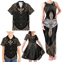 Polynesian Hawaii Tattoo Family Matching Tank Maxi Dress and Hawaiian Shirt - Wonder Print Shop