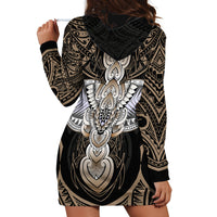 Polynesian Hawaii Tattoo Hoodie Dress - Wonder Print Shop