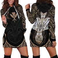 Polynesian Hawaii Tattoo Hoodie Dress - Wonder Print Shop
