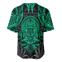 Polynesian Baseball Jersey Abstract Tiki - Wonder Print Shop