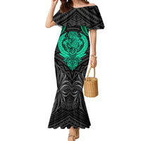 Polynesian Mermaid Dress Abstract Tiki - Wonder Print Shop