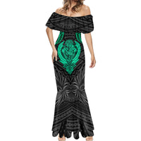 Polynesian Mermaid Dress Abstract Tiki - Wonder Print Shop