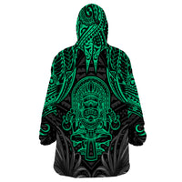 Polynesian Wearable Blanket Hoodie Abstract Tiki - Wonder Print Shop