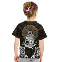 Polynesian Swordfish Kid T Shirt with Anchor Pattern and Tribal Turtle - Wonder Print Shop