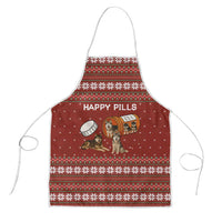Merry Christmas Siberian Husky Dog Happy Pills Apron Husky Dogs in Pill Bottle and Red Snowflake - Wonder Print Shop