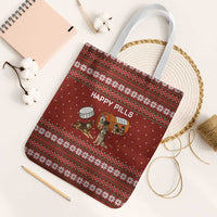 Merry Christmas Siberian Husky Dog Happy Pills Tote Bag Husky Dogs in Pill Bottle and Red Snowflake - Wonder Print Shop