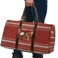 Merry Christmas Siberian Husky Dog Happy Pills Travel Bag Husky Dogs in Pill Bottle and Red Snowflake - Wonder Print Shop