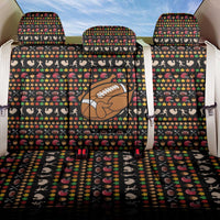Merry Christmas Turkey Football Back Car Seat Cover Fall Leaves Pattern for Game Day Fans - Wonder Print Shop