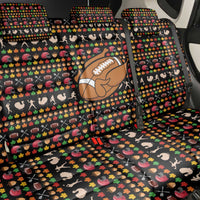 Merry Christmas Turkey Football Back Car Seat Cover Fall Leaves Pattern for Game Day Fans - Wonder Print Shop