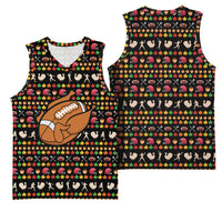 Merry Christmas Turkey Football Basketball Jersey Fall Leaves Pattern for Game Day Fans - Wonder Print Shop