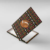 Merry Christmas Turkey Football Canvas Wall Art Fall Leaves Pattern for Game Day Fans - Wonder Print Shop
