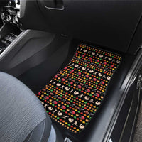 Merry Christmas Turkey Football Car Mats Fall Leaves Pattern for Game Day Fans - Wonder Print Shop