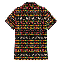 Merry Christmas Turkey Football Family Matching Off The Shoulder Long Sleeve Dress and Hawaiian Shirt Fall Leaves Pattern for Game Day Fans - Wonder Print Shop