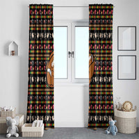 Merry Christmas Turkey Football Window Curtain Fall Leaves Pattern for Game Day Fans - Wonder Print Shop