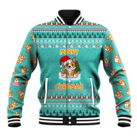 Funny Dog Merry Corgmas Christmas Baseball Jacket Xmas Holiday Patterns - Wonder Print Shop